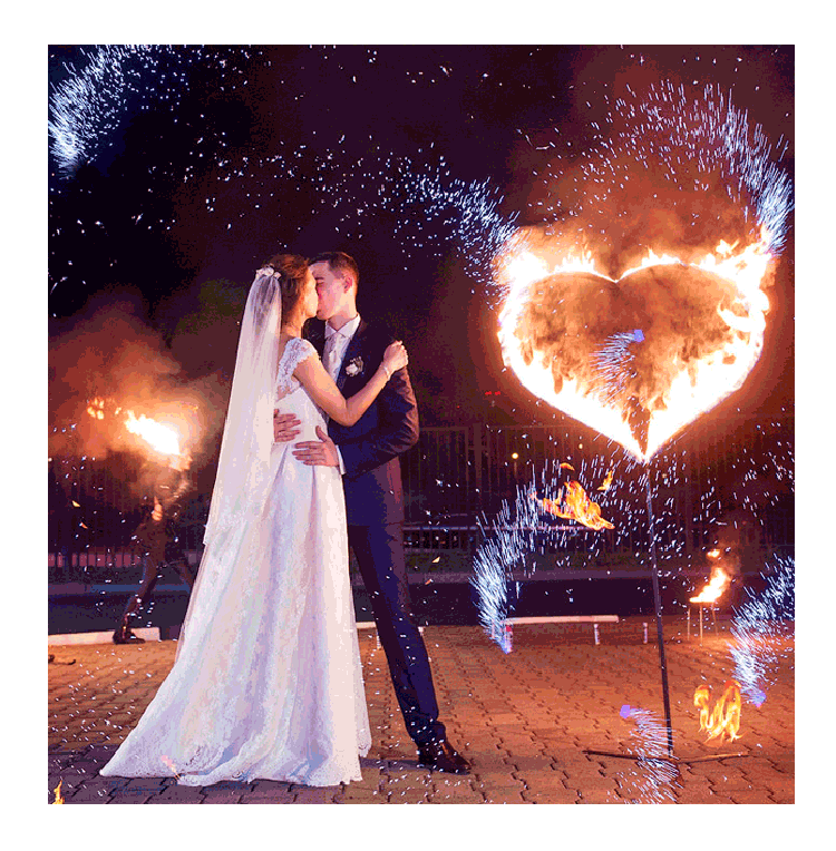 Организация пиротехнического шоу на свадьбу  Зима | zima.salutsklad.ru